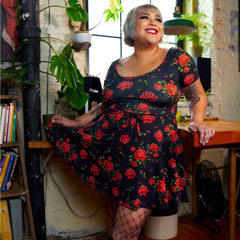 Sourpuss Rose Garden Skater Dress